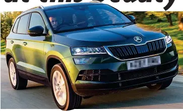  ??  ?? Tasteful and ultra-safe: The Karoq, Skoda’s new smaller SUV, arrives next month