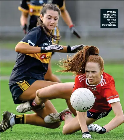  ?? ?? EYES ON PRIZE: Olivia Divilly keeps her focus against Mourneabbe­y