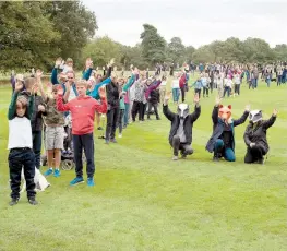  ?? ?? Supporters of the Maidenhead Great Park campaign, pictured on Maidenhead Golf Course.