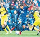  ??  ?? Work ethic: Nathaniel Mendez-laing will keep toiling for points for Cardiff