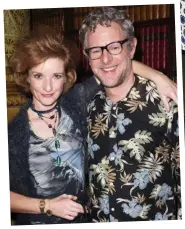  ??  ?? Stepping out: Ab Fab’s Jane and new love Danny Webb. Inset, with her ex Nick Vivian