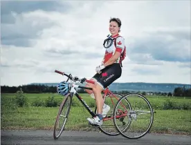  ?? PETER POWER TORSTAR FILE PHOTO ?? Niagara Falls native and world-class paracyclis­t Shelley Gautier poses for a portrait after a training session in Milton.