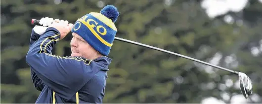  ?? PHOTO: PETER MCINTOSH ?? Unbeaten . . . Otago golfer Ben Patston shows the style which gave him an unbeaten weekend at St Clair Golf Club.