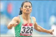  ?? AFP ?? Dutee Chand is a medal prospect in 100m at the Asian Games.