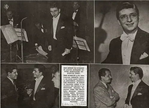  ??  ?? 6 1953 yılında Ankara’da Çocuk Esirgeme Kurumu yararına verdiği konserin haberi ( Radyo Alemi ).
The newsclip of the concert he gave to raise funds for Society for the Protection of Children in Ankara in 1953 ( Radyo Alemi ).