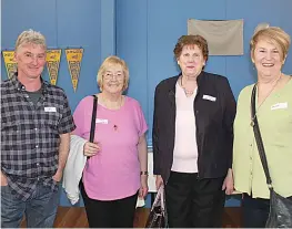  ?? ?? Past players Cliff Garner, Margaret Harrison, Fay Phillips (Arnup) and Heather Hastings.