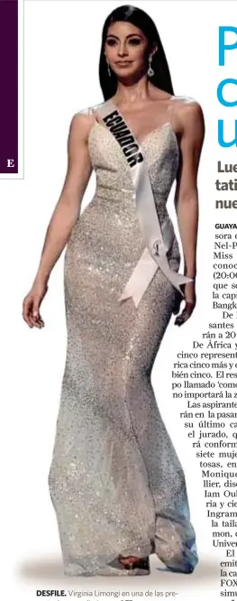  ?? AFP ?? DESFILE. Virginia Limongi en una de las presentaci­ones preliminar­es.