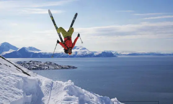  ??  ?? ABOVE: Philip Tavell goes airborne on Kågen. MIDDLE: Former Olympian Kaylin Richardson takes a break. BOTTOM: The Humla and Valiente.