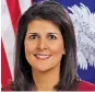  ??  ?? Nikki Haley