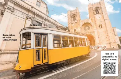  ?? Foto: Getty Images ?? Bonde elétrico em rua de Lisboa, Portugal