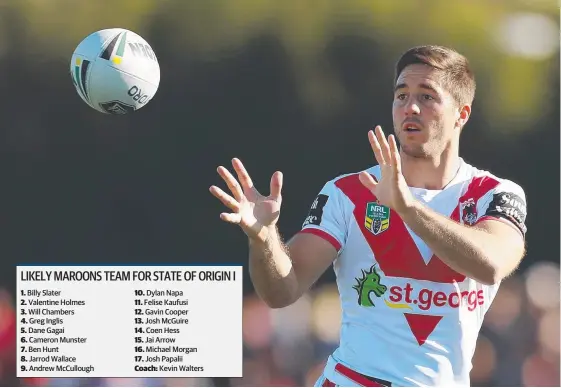  ?? Picture: GETTY IMAGES ?? Ben Hunt is set to earn first shot at the Queensland No.7 jumper today.