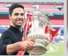  ??  ?? WINNER Mikel Arteta with the FA Cup