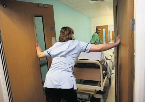  ??  ?? CLOSED DOORS: More beds in Grampian hospitals are being blocked because patients have no guardian to make decisions for them