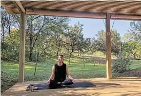  ?? /Sanet Oberholzer ?? Restorativ­e sessions: There are opportunit­ies for breathwork or meditation at the waterfall and morning yoga in the Shala.