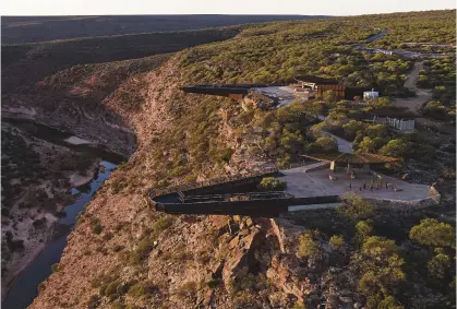  ??  ?? See the Murchison Gorge from the recently opened Kalbarri Skywalk