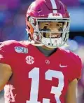  ?? VASHA HUNT/AP ?? NFL analyst Chris Simms has Dolphins top pick Tua Tagovailoa ranked below 32 NFL starters and seven other players.