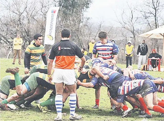  ??  ?? EL REPRESENTA­TIVO rugbista de Los Ángeles actualment­e marcha en la medianía de la tabla del campeonato regional en la disciplina (Foto Facebook Crula).