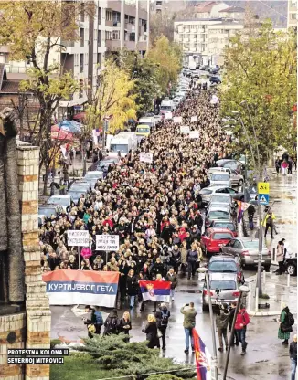  ?? ?? protestna kolona u severnoj mitrovici