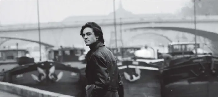  ??  ?? Patrick Modiano on the Quai Conti, Paris, 1969