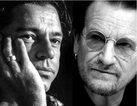  ?? Collage / archivo ?? El cantante de INXS, que murió en 1997, mantuvo una estrecha relación con el líder de U2