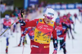  ?? BILD: TERJE PEDERSEN ?? Johannes Høstflot Klaebo tog sin fjärde raka seger i Tour de Ski i och med förstaplat­sen i tisdagens jaktstart i Oberstdorf.
