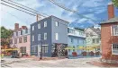  ?? PORTSMOUTH PROVIDED BY CITY OF ?? A rendering shows plans for 111 State St. in Portsmouth, where developer Mark McNabb is proposing six apartments above a restaurant. Owners of Sol Southern Kitchen and Lounge at the site announced in July it was closing temporaril­y to “right-size.”