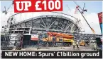  ??  ?? NEW HOME: Spurs’ £1billion ground