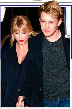  ??  ?? NEW NEIGHBOURS: Taylor Swift and Joe Alwyn share £7m mansion