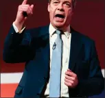  ??  ?? VOCAL: Farage urges traders to ‘stamp feet’