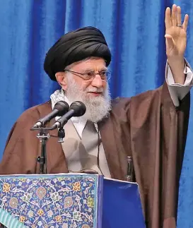  ?? (AFP) ?? Iran’s Supreme Leader Ayatollah Ali Khamenei in Tehran on Friday