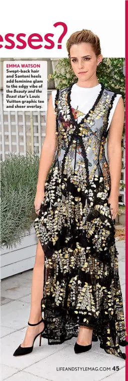 Emma Watson Sheer Louis Vuitton Dress