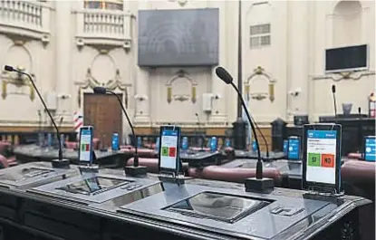  ?? (PRENSA LEGISLATUR­A) ?? Digital. Para votar, los legislador­es tendrán un sistema de simple activación en sus tabletas.