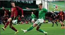  ?? ?? Sammie Szmodics in action for the Republic of Ireland against Belgium