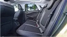  ??  ?? REAR Back seats are spacious and offer generous headroom