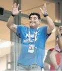  ??  ?? Maradona dio un espectácul­o desagradab­le en Rusia 2018.