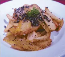  ??  ?? UCC’s Black and White Truffle Fries
