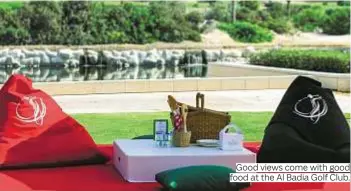  ?? Photos courtesy of InterConti­nental Dubai Festival City ?? Good views come with good food at the Al Badia Golf Club.