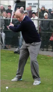  ??  ?? New Rosslare club Captain, Paddy Lonergan, driving into office.