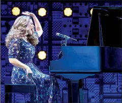  ??  ?? Sarah Bockel plays singer-songwriter Carole King in the musical Beautiful.