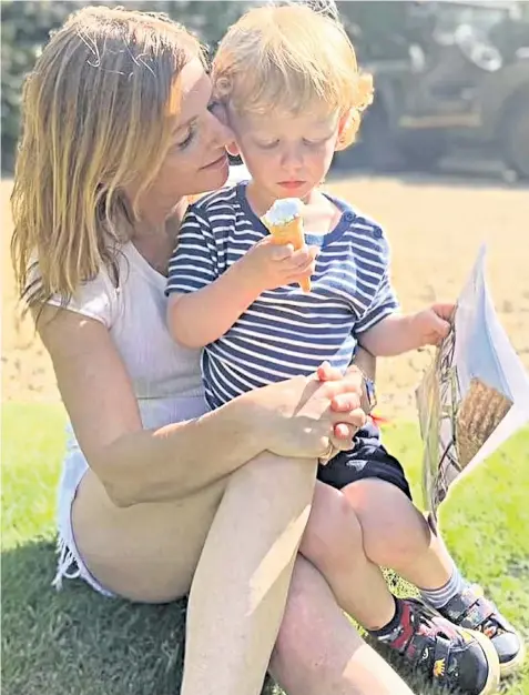  ?? ?? Geri Halliwell-horner, wife of the Red Bull Formula 1 team principal, with their son Monty in an image posted on social media for Mother’s Day