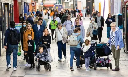  ?? Shoppers on Belfast High Street. Photograph: Liam McBurney/PA ??