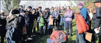  ??  ?? Staff, students and the wider community enjoying last year’s Fruit Routes Harvest celebratio­ns in Loughborou­gh.