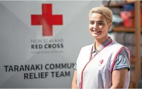  ?? SIMON O’CONNOR/STUFF ?? Reham Abu Habid, 19, has experience­d life in a war zone and wants to use her Red Cross skills to help others in the future.