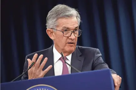  ?? PATRICK SEMANSKY/AP ?? Federal Reserve Chairman Jerome Powell is confident that the economy is at “an inflection point.”