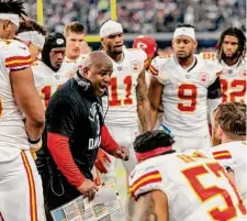  ?? Jeff Lewis/Associated Press ?? Chiefs offensive coordinato­r Eric Bieniemy has been a candidate for several head coaching jobs over the past few seasons.