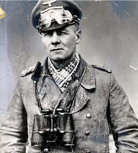  ??  ?? Squinting Nazi: Short-sighted Field Marshal Erwin Rommel