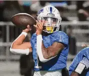  ?? Jason Fochtman/Staff photograph­er ?? C.E. King quarterbac­k Darius Clark-James and the Panthers will take on unbeaten Atascocita on Saturday.