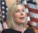  ?? ALEX WONG/GETTY IMAGES ?? Sen. Kirsten Gillibrand says military culture allows sexual harassment to thrive.