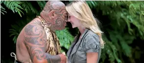  ??  ?? ABOVE: The ritual Maori greeting known as the hongi