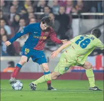  ?? FOTO: PERE PUNTÍ ?? Messi en el último duelo ante el Olympique en 2009